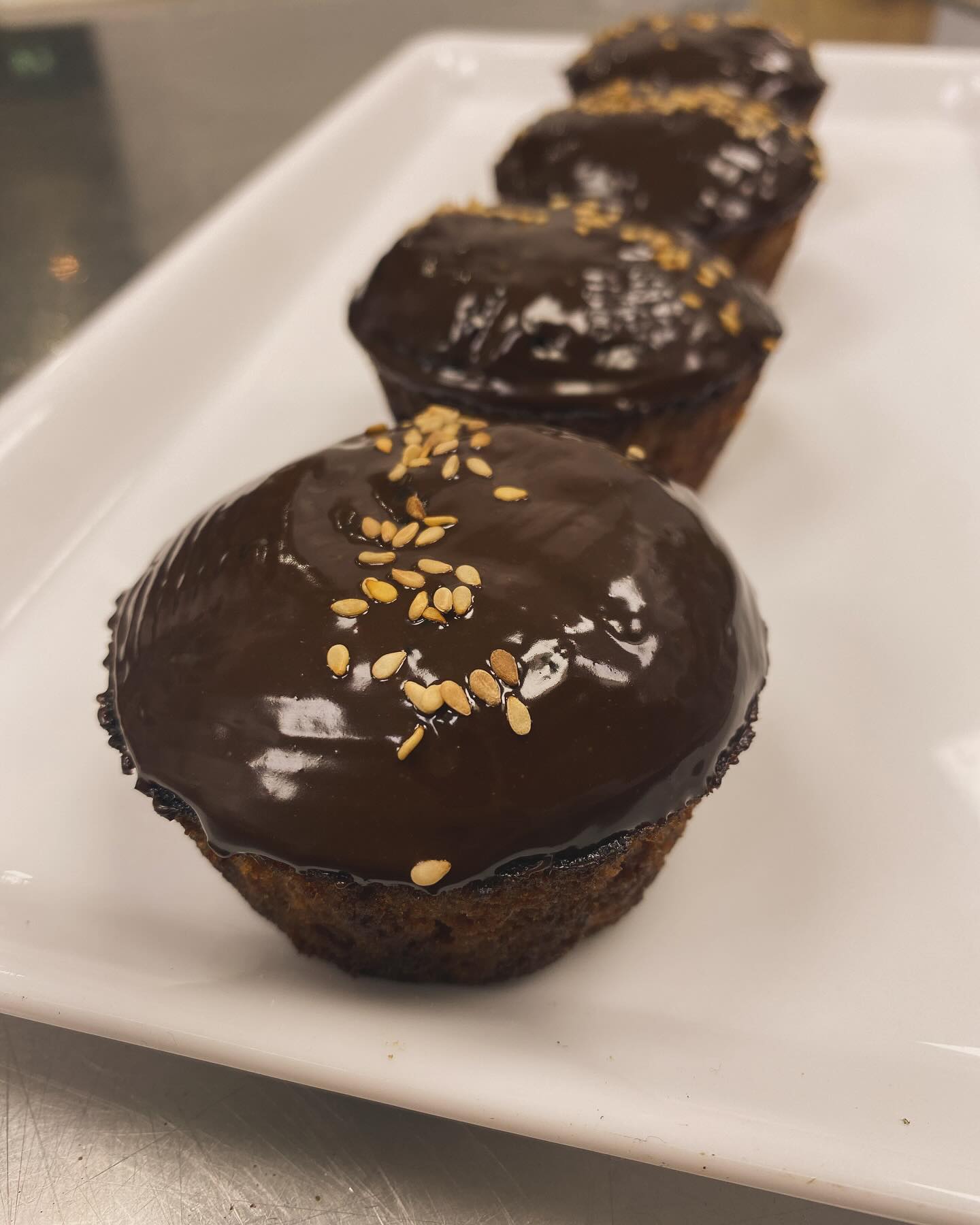 Muffins au chocolat et graines de sésame